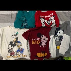Lot of 5 Disney shirts and sweatshirts